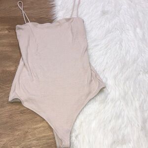 Better Be tan ribbed small/medium bodysuit
